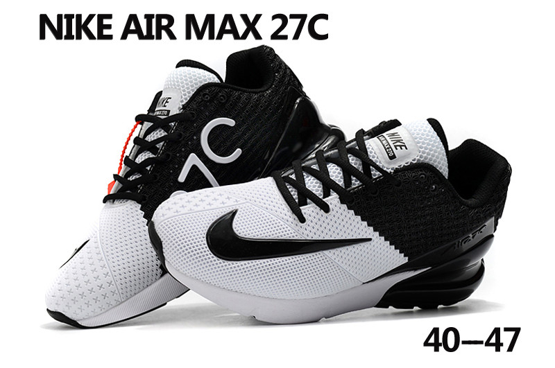 Nike Air Max 27C White Black Shoes - Click Image to Close
